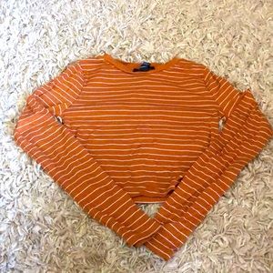 Long sleeve striped tee shirt